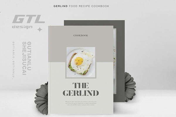 美食食谱菜单设计INDD画册模板 GERLIND Food Recipe Cookbook-第10113期