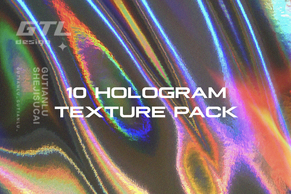 高质量全息渐变彩虹镭射背景纹理素材免费下载 X10 Hologram Texture Pack第10163期