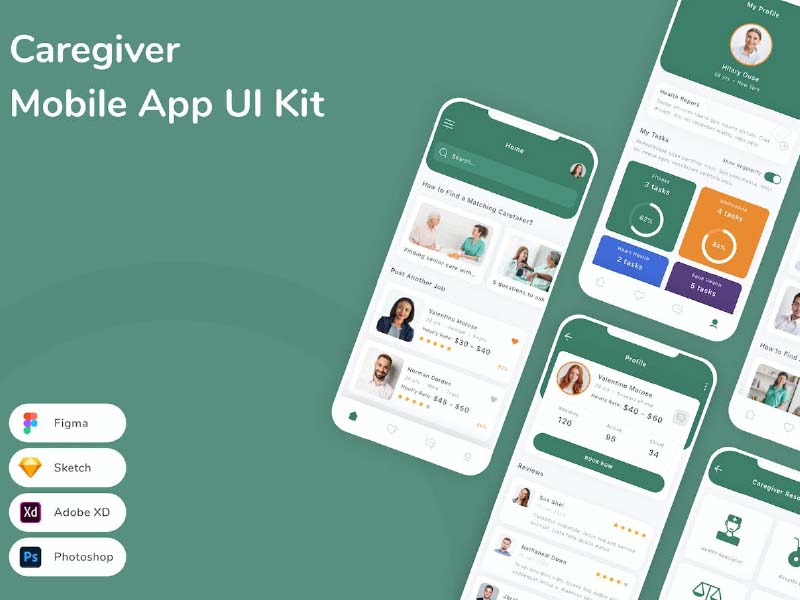 医务人员移动应用APP UI KIT 102705期