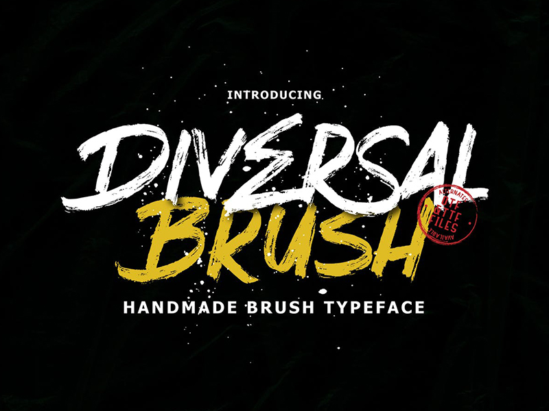 中国风毛笔字水墨字体-Diversal Brush 第122725期