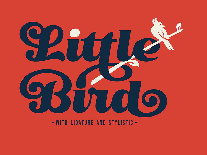 清新英文字体-little birds 第122734期