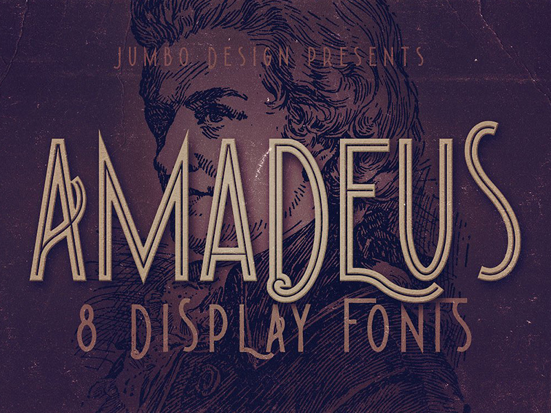 复古个性字体 Amadeus – Display Font 第122769期