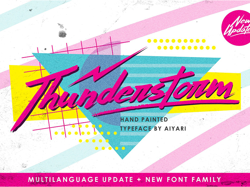 复古酷炫字体 Thunderstorm Retro Font 第122777期