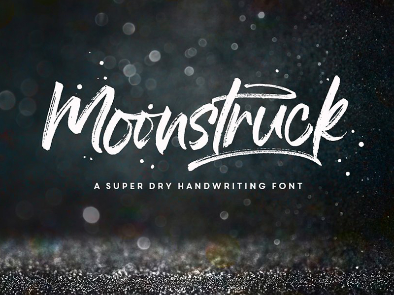 手写笔刷字体 Moonstruck Handwriting + Extras 第122778期