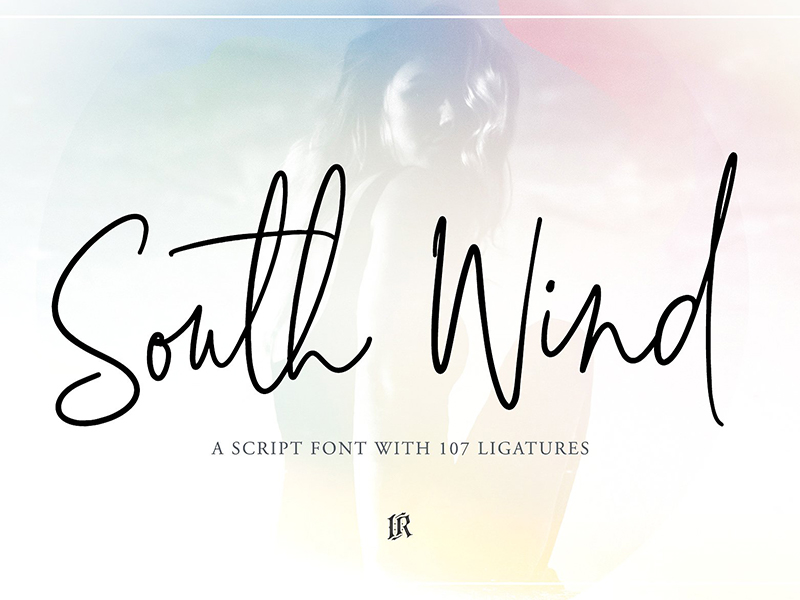 手写签名设计字体 South Wind Font 第122781期