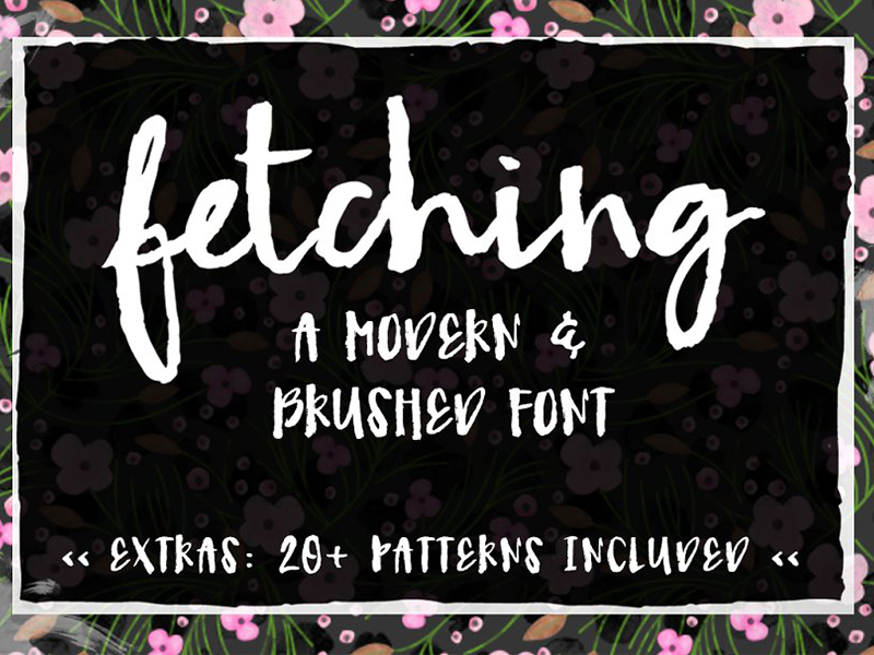 手写笔刷字体 Fetching- A Modern Brush Font 第122805期