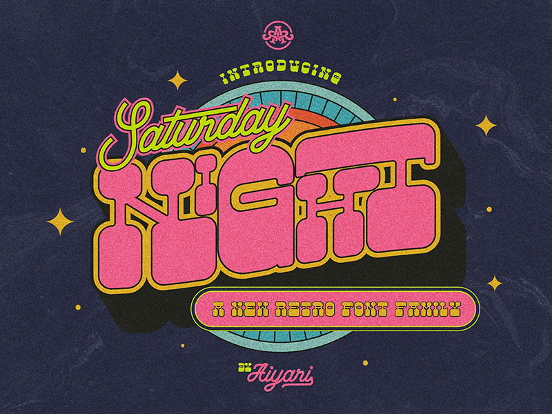 个性设计字体 Saturday Night Font Family 第122815期