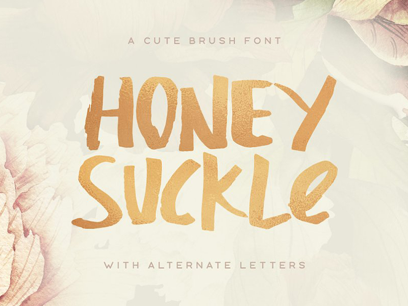 手写广告字体 Honeysuckle Typeface 第122827期