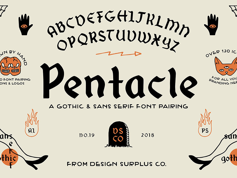 个性设计字体 Pentacle Font 第122841期