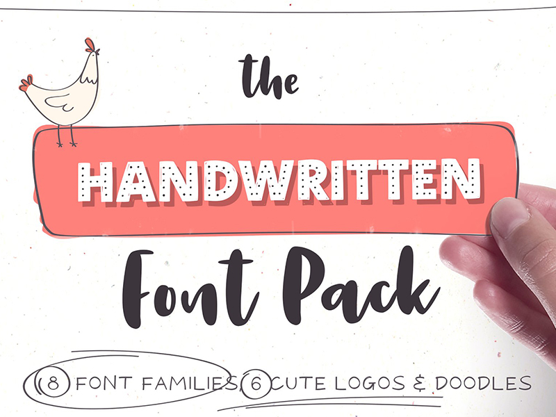 可爱的手写字体 Handwritten Font Pack & Extras 第122842期