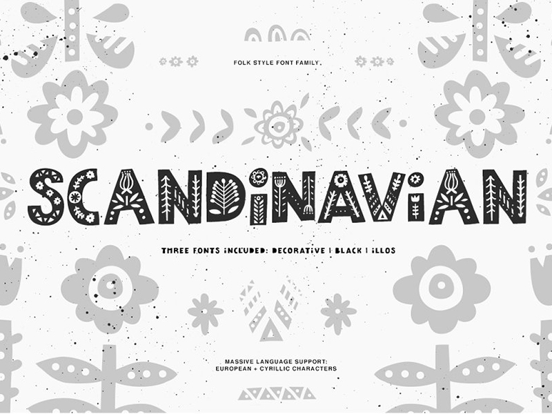 纳维亚艺术字体 Scandinavian Font Family 第122884期