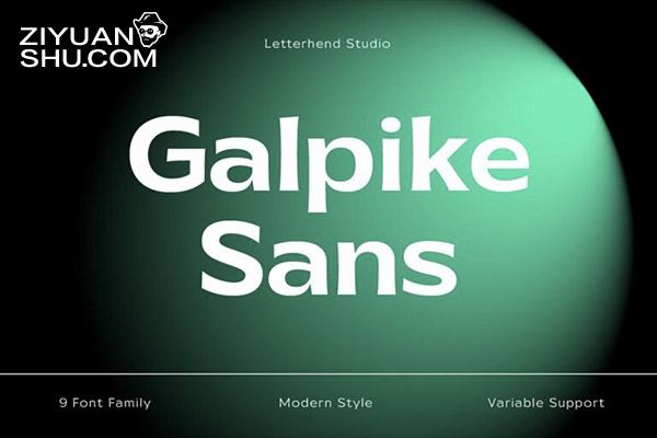 未来派极简无衬线英文字体 Galpike Sans – Variable Font 第1733期