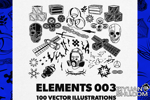 100+高质量新未来主义酸性艺术抽象装饰元素插画素材包 Studio Innate – Elements 003-第1786期