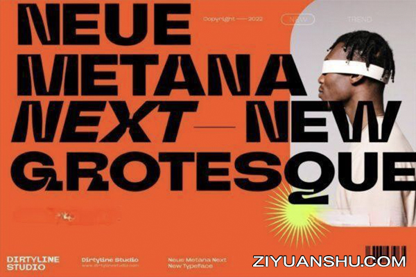 简约都市海报Logo标题英文排版字体家族Neue Metana Next 第2445期