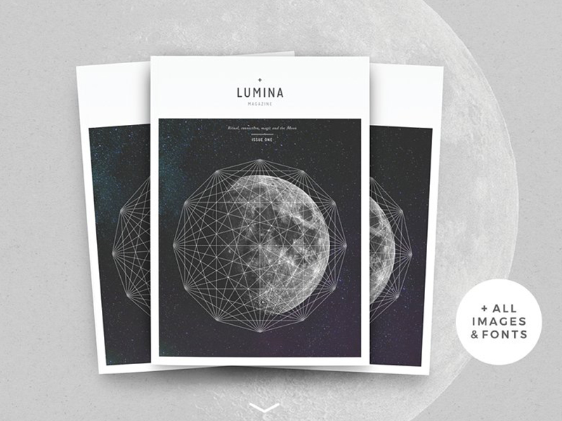 极简主义画册模板 LUMINA Magazine 第62772期